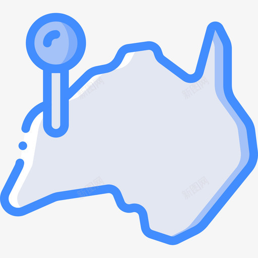 澳大利亚地理4蓝色图标svg_新图网 https://ixintu.com 地理4 澳大利亚 蓝色