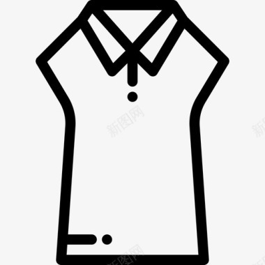 衬衫高尔夫10直线型图标图标