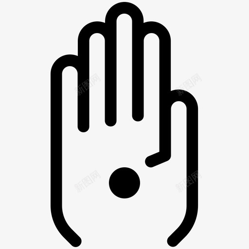 穴位手掌治疗图标svg_新图网 https://ixintu.com 愈合点 手掌 手部穴位 治疗 瑜伽和治疗 穴位