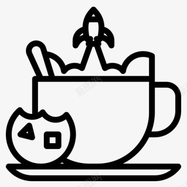 咖啡休息刹车杯子图标图标