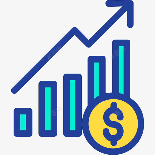 利润银行和金融15线性颜色图标svg_新图网 https://ixintu.com 利润 线性颜色 银行和金融15