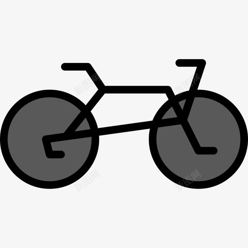 自行车户外活动9线性颜色图标svg_新图网 https://ixintu.com 户外活动9 线性颜色 自行车