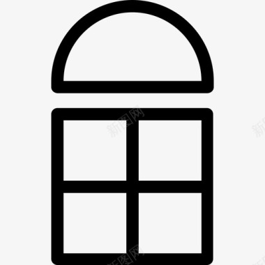 窗户建筑和工具2线性图标图标