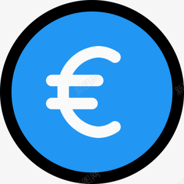 欧元货币32线性颜色图标图标