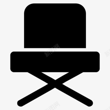 椅子导演家具图标图标
