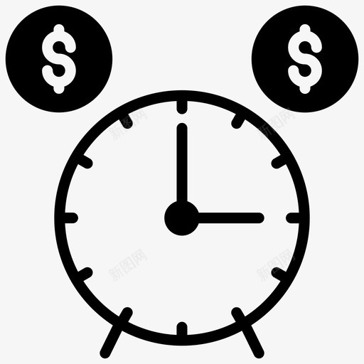 时间就是金钱计划生产力图标svg_新图网 https://ixintu.com 储蓄和投资雕文图标 时间就是金钱 时间管理 生产力 省钱 计划