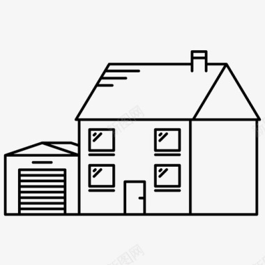 房屋建筑物独立式图标图标