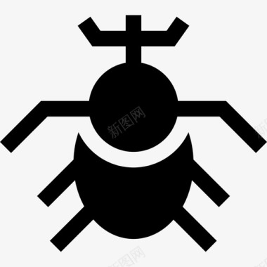 甲虫昆虫16填充图标图标
