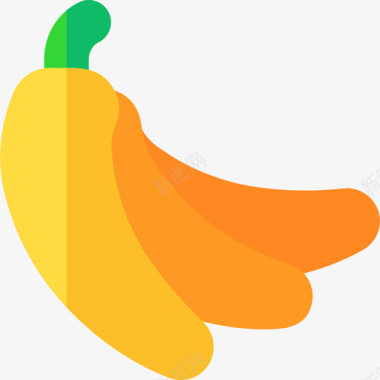 香蕉热带4扁平图标图标