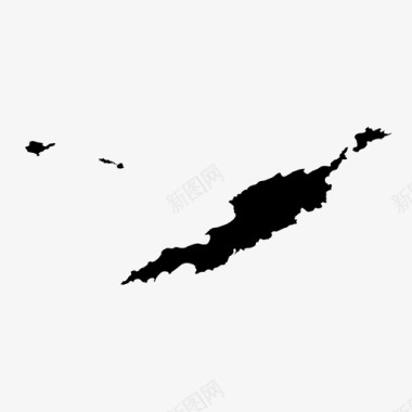 安圭拉加勒比海地理图标图标