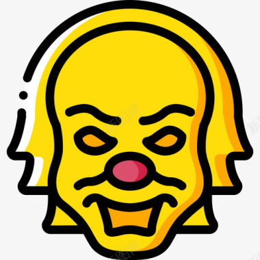 小丑恐怖表情2黄色图标图标