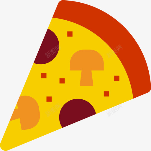 披萨片食品和饮料3扁平图标svg_新图网 https://ixintu.com 扁平 披萨片 食品和饮料3