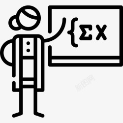 数学家人工智能13线性图标图标