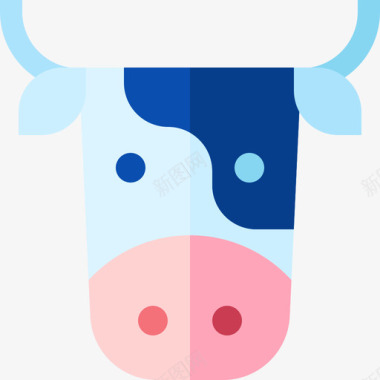 奶牛兽医平头图标图标