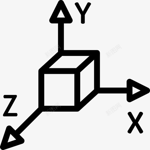 笛卡尔学习23线性图标svg_新图网 https://ixintu.com 学习23 笛卡尔 线性