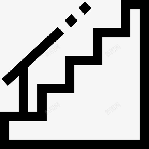 直线楼梯室内和家具图标svg_新图网 https://ixintu.com 室内和家具 直线楼梯