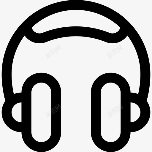 耳机实物资产19线性图标svg_新图网 https://ixintu.com 实物资产19 线性 耳机