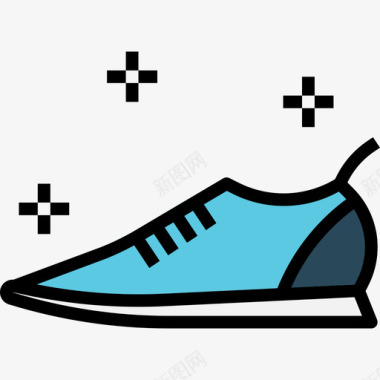 鞋类购物87线性颜色图标图标