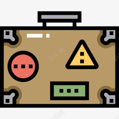 行李safari4线性颜色图标图标