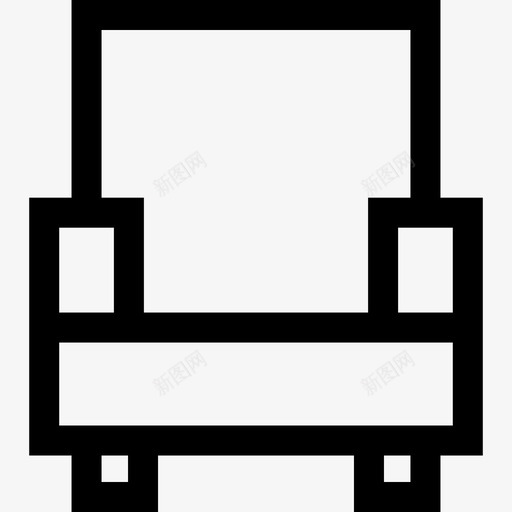 扶手椅家装8线性图标svg_新图网 https://ixintu.com 家装8 扶手椅 线性