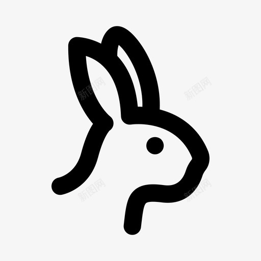 兔子动物康涅霍图标svg_新图网 https://ixintu.com 兔子 动物 复活节 复活节图标 康涅霍