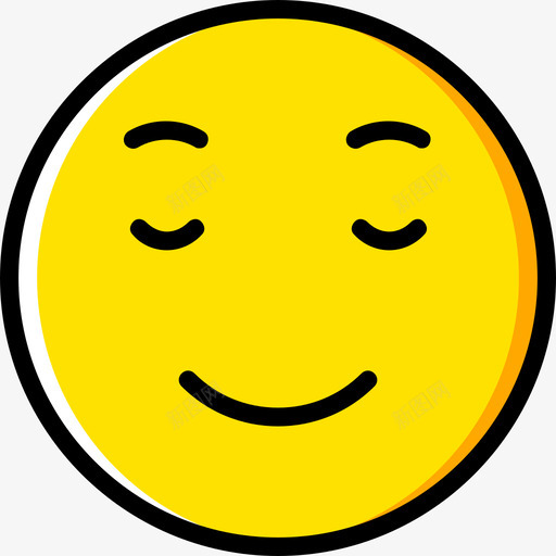 快乐表情15黄色图标svg_新图网 https://ixintu.com 快乐 表情15 黄色