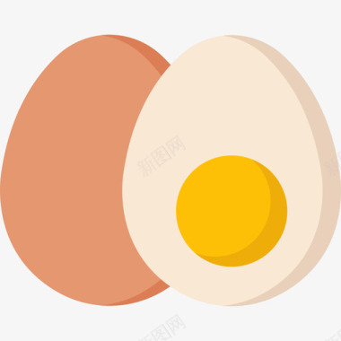 鸡蛋食物83扁平图标图标