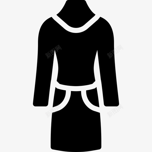 套装女装2填充图标svg_新图网 https://ixintu.com 填充 套装 女装2