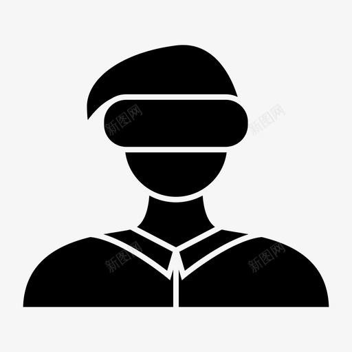虚拟现实娱乐游戏图标svg_新图网 https://ixintu.com 娱乐 游戏 虚拟现实 虚拟现实盒子