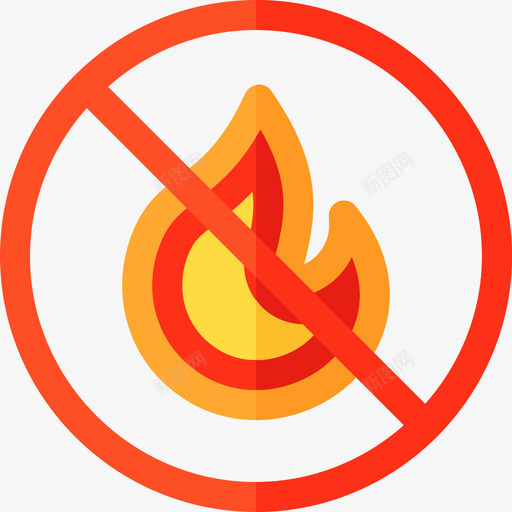 禁止开火信号灯和禁令3平面图图标svg_新图网 https://ixintu.com 信号灯和禁令3 平面图 禁止开火