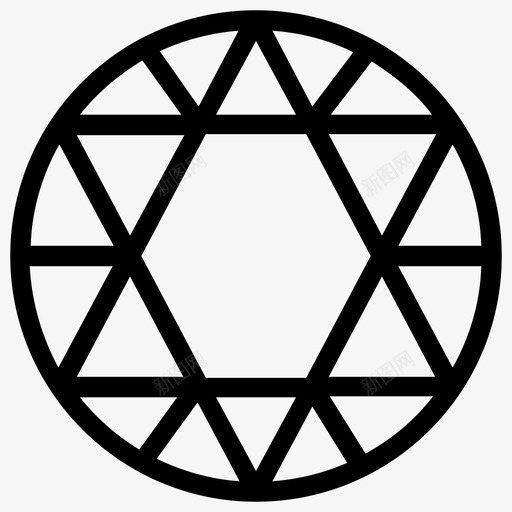 钻石水晶宝石图标svg_新图网 https://ixintu.com 宝石 水晶 石头 钻石 钻石线图标