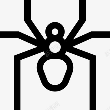 蜘蛛昆虫4线状图标图标