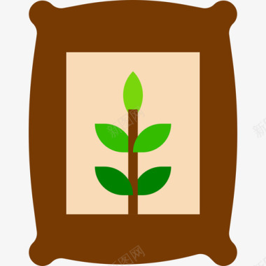 肥料农业和园艺5平坦图标图标