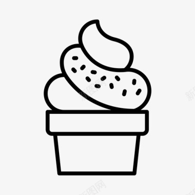 冰淇淋圣代糖果甜点图标图标