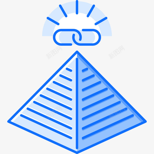 金字塔seo65蓝色图标svg_新图网 https://ixintu.com seo65 蓝色 金字塔