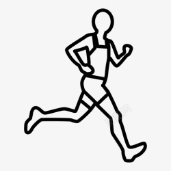 男性跑步者男性夏季跑步者人类慢跑图标高清图片
