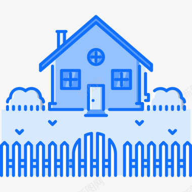 房地产房地产62蓝色图标图标