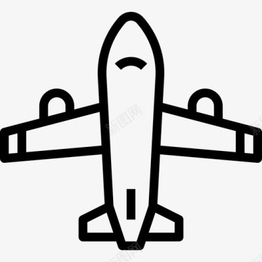 飞机旅行103直线图标图标