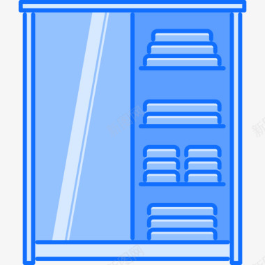 衣柜家具66蓝色图标图标