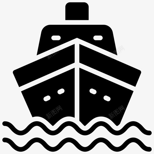 船货船邮轮图标svg_新图网 https://ixintu.com 假期字形图标 船 船艇 货船 运输 邮轮