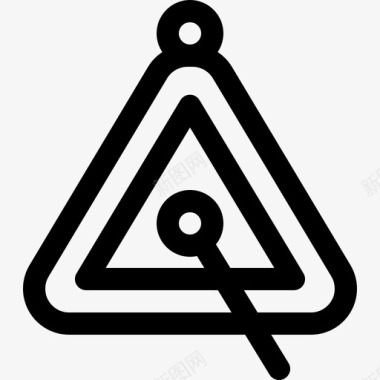 三角形乐器7线状图标图标