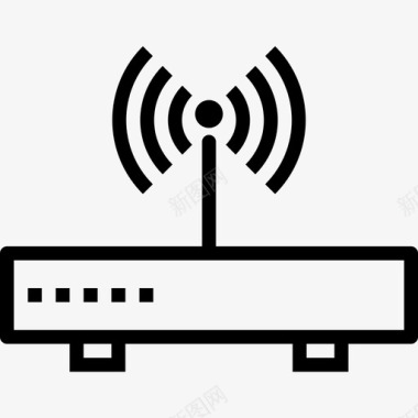 Wifi通信和互联网线性图标图标