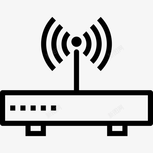 Wifi通信和互联网线性图标svg_新图网 https://ixintu.com Wifi 线性 通信和互联网
