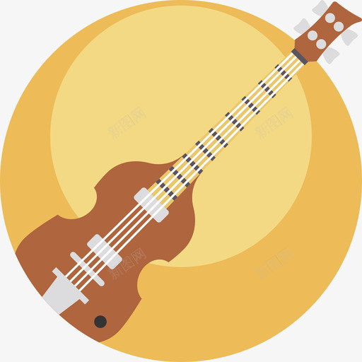 低音吉他乐器9平底图标svg_新图网 https://ixintu.com 乐器9 低音吉他 平底