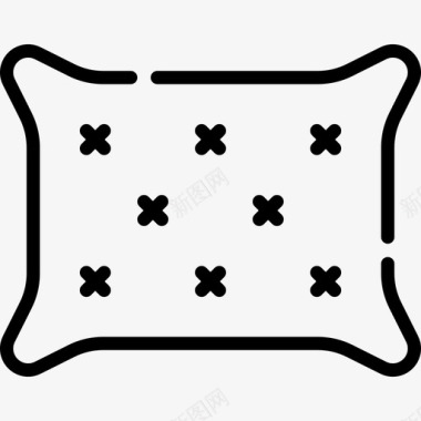 枕头日常用品动作线状图标图标