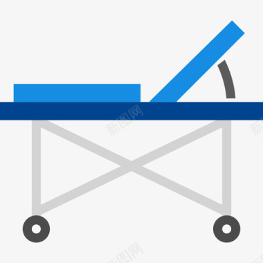 担架医疗保健3平板图标图标
