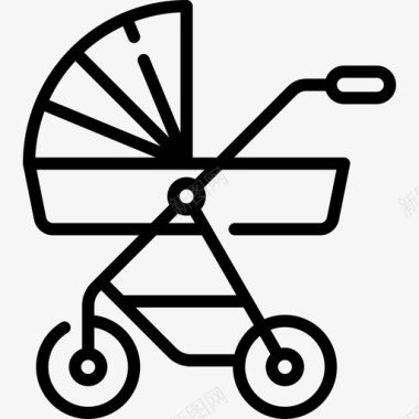 婴儿车孕妇直系图标图标