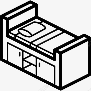 床家具40直线型图标图标