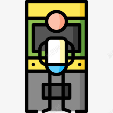 街机游戏34线性颜色图标图标