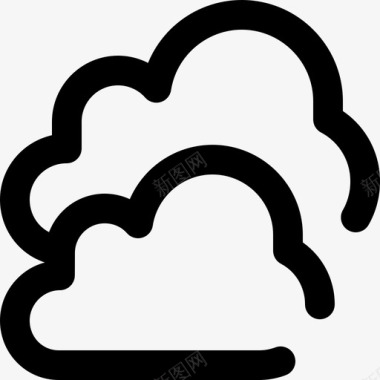 云天气108轮廓图标图标